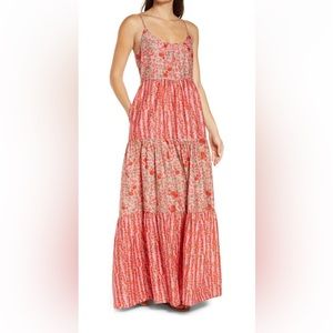 Roller rabbit rhody Dakota silk blend maxi